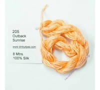 Шёлковое мулине Dinky-Dyes S-205 Outback Sunrise
